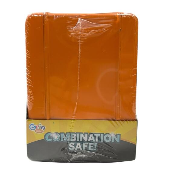 Grin Studios Combination Safe Bank for Kids – Orange Toy Coin Bank with Lock - Picture 2 of 7